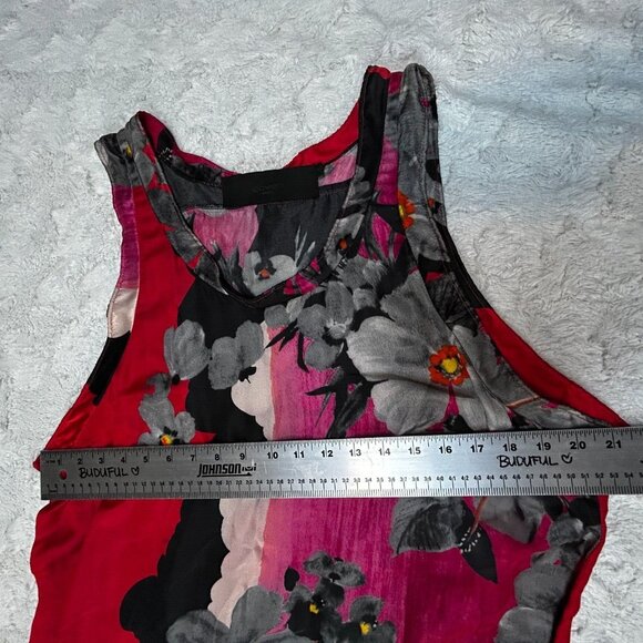 Coven Paris Women Scoop Neck Sleeveless Floral Print Silk Blend Tunic Top Size P - Picture 6 of 8